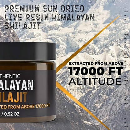 Authentic Himalayan SHILAJIT® by NutroTonic® | 60 Days Sun Dried Organic Most Potent Premium Resin | Lab Tested for Safety | Natural Source of Fulvic Acid +86% & Humic Acid +10%