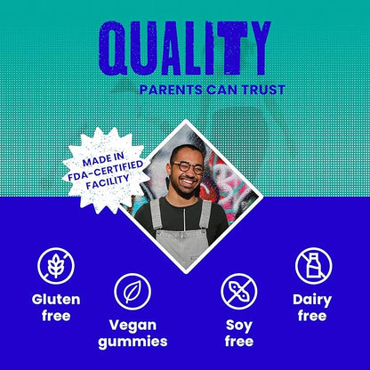 EYES+ Kids Gummy Vitamins - All Natural, Vegan Eye Vitamins for Kids & Teens - Vitamin A, Zinc, Lutein and Zeaxathin Gummies - Orange Flavor - 60/ct