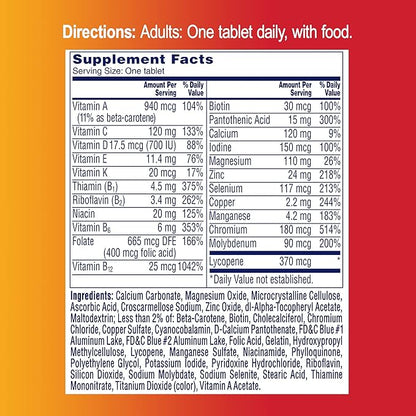 One A Day Adult Triple Immune Support* Complete Multivitamin, Supplement with Vitamins C, Vitamin D, & Zinc, 100 Count