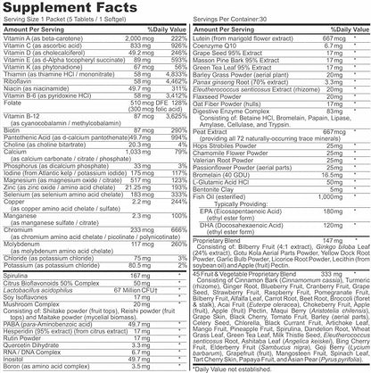 Healthy 'N Fit NUTRI Pack - 30 Day Pkt -One Pack Daily, Multivitamin All-in-One Packets