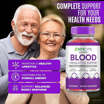 (5 Pack) RiteLyfe Gummies, Official Rite Lyfe Blood Gummies, All Natural Stabilizer to Maintain Stable Healthy Levels and Overall Wellness, Premium Formula RiteLyfe Gomitas Review (300 Gummies)