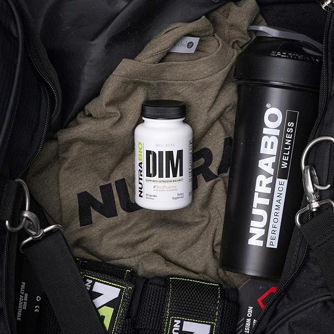 NutraBio DIM Supplement, Supports Estrogen Balance, 100mg - 60 Vegetable Capsules