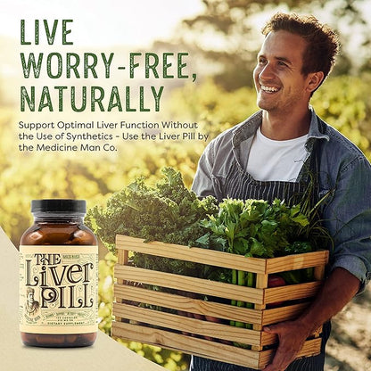 The Liver Pill 120 Capsules - Herbal Liver Cleanse Detox & Repair Pills with Burdock Root, Milk Thistle, Rosemary, and Flax Seed - Non-GMO, Organic, and Natural Liver Detox Pills for Men and Women