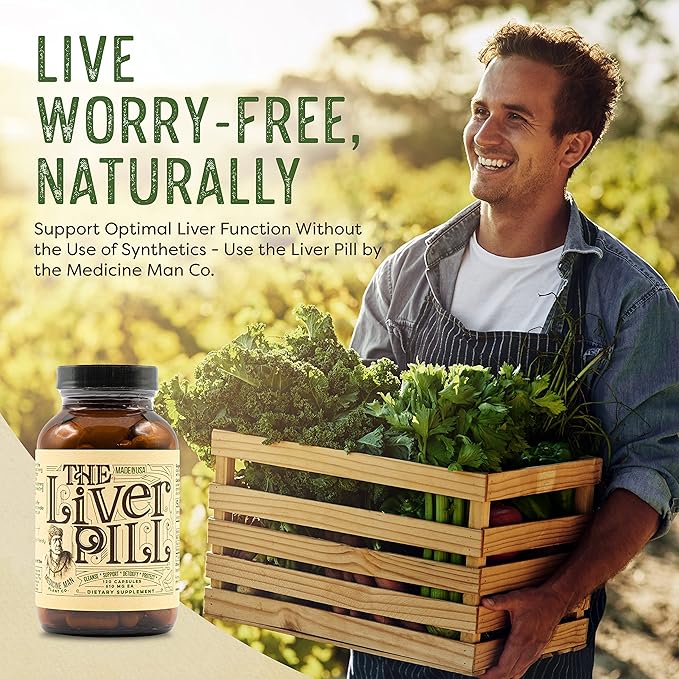The Liver Pill 120 Capsules - Herbal Liver Cleanse Detox & Repair Pills with Burdock Root, Milk Thistle, Rosemary, and Flax Seed - Non-GMO, Organic, and Natural Liver Detox Pills for Men and Women
