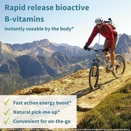 Super B-Complex Methylated Liquid B-Vitamin Effervescent Supplement, Fast Action Energy Drink, Caffeine & Sugar-Free, Orange Flavor, Vegan, 20 Tablets, by Igennus