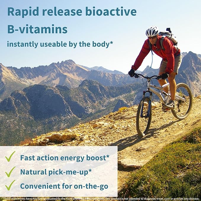 Super B-Complex Methylated Liquid B-Vitamin Effervescent Supplement, Fast Action Energy Drink, Caffeine & Sugar-Free, Orange Flavor, Vegan, 20 Tablets, by Igennus