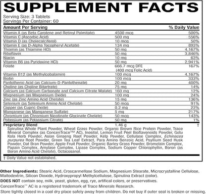 Life's Fortune Multivitamin All Natural Energy Source Supplying Whole Food Concentrates, Antioxidants, Amino Acids, Enzymes, Trace Minerals & More (180 Count (Pack of 1))