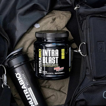 NutraBio Intra Blast BCAA EAA Electrolyte and Hydration Powder - Amino Acid Supplement, EAA/BCAA Powder - Non-GMO and Gluten Free - Tropical Fruit Punch - 30 Servings