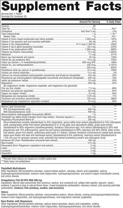 Metagenics Wellness Essentials Women's Prime - Menopause Support* - Daily Multivitamin Packets - Womens Multivitamins - Bone Density Support* - Omega-3 Fatty Acids - Non-GMO & Gluten Free - 30 Packets