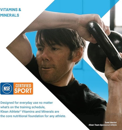 Klean ATHLETE Klean Sport Pack - Contains Magnesium Glycinate, Vitamin D & Omega-3 - Supports Muscle, Joint & Immune Health - NSF Certified - Daily Nutritional Supplement for Athletes - 30 Packets