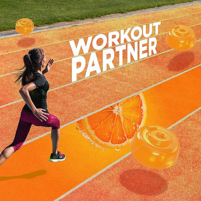 ōku Conscious Energy Gummy Snacks – Natural Caffeine from Green Tea & Yerba Mate, Vegan, Clean Ingredients, Gluten-Free, Focused Energy, Antioxidants & Fiber, Orange Blossom Pack of 12