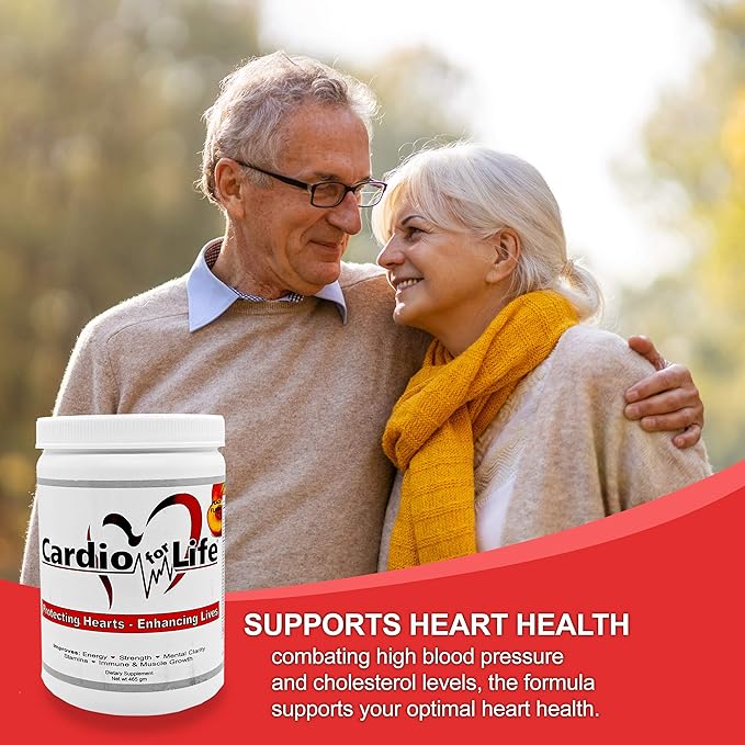 Cardio for Life - L-Arginine Powder 16oz. - Natural Nitric Oxide Supplement - Peach