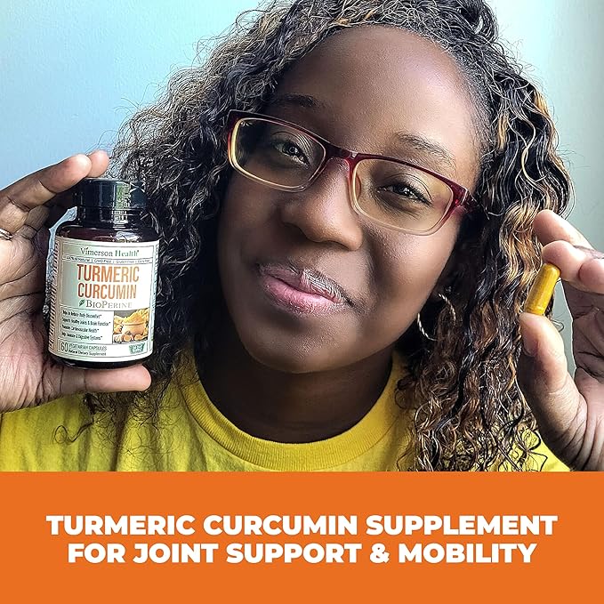 Turmeric Supplement - Turmeric Curcumin Supplement. 1200mg Turmeric Powder Organic & Bioperine Joint Support Supplement. 95% Curcuminoids. Organic Turmeric Curcumin with Black Pepper - 120 Caps 2 Pack