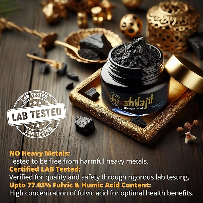 Purified Gold Standard Shilajit Resin - Authentic Himalayan, Organic Supplement with 85+ Trace Minerals - All Natural Multivitamin and Wellness Supplement - 30 Grams