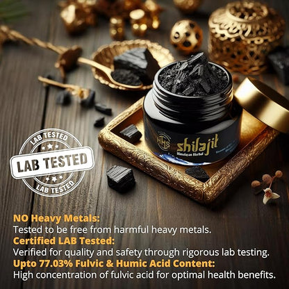 Purified Gold Standard Shilajit Resin - Authentic Himalayan, Organic Supplement with 85+ Trace Minerals - All Natural Multivitamin and Wellness Supplement - 30 Grams