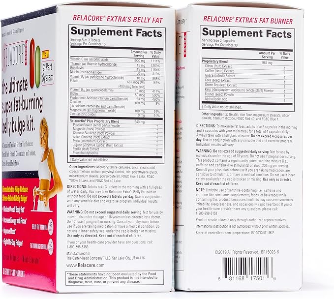 Ultimate Super Fat-Burning Belly Bulge Kit - Specialized Two-Pronged Weight-Loss System - Stress Relief and Fat Burning Supplements, 15 Day-Supply