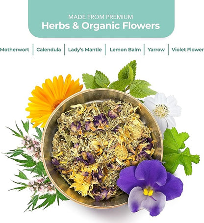 Vaginal Steam Herbs Blends V Steam Kit for Cleansing, Regulating, and Balancing, Postpartum Care Up to 11 Steams, Made in USA