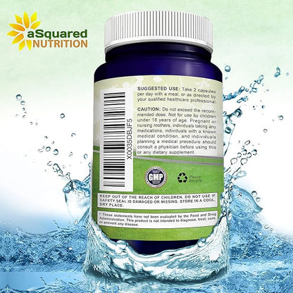 aSquared Nutrition Fadogia Agrestis 1000mg & Tongkat Ali 400mg - 120 Capsules - Fadogia Agrestis Extract Supplement and Powder Complex Pills