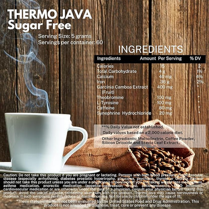 Omnitrition Thermo Java Sugar Free Drink Mix, 10.6 oz Bottle