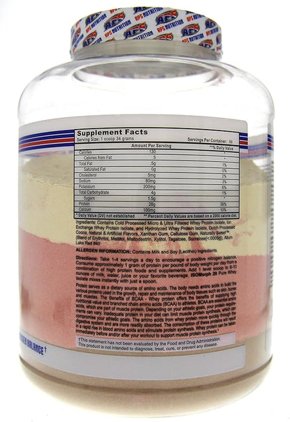 APS Nutrition Isomorph Protein Powder Supplement | Whey Protein Isolate | Ultra- Filtered | 28g Protein | Neapolitan Ice Cream, 5 Pound (Pack of 1)