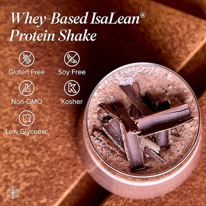 Isagenix IsaLean Shake - Meal Replacement Protein Shake Supports Healthy Weight & Muscle Growth - Protein Powder Enriched with 23 Vitamins - Creamy Dutch Chocolate, 30.1 Oz (14 Servings)