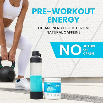 RSP NUTRITION AminoLean Pre Workout Powder, Amino Energy & Weight Management with Vegan BCAA Amino Acids, Natural Caffeine, Preworkout Boost for Men & Women, 30 Serv