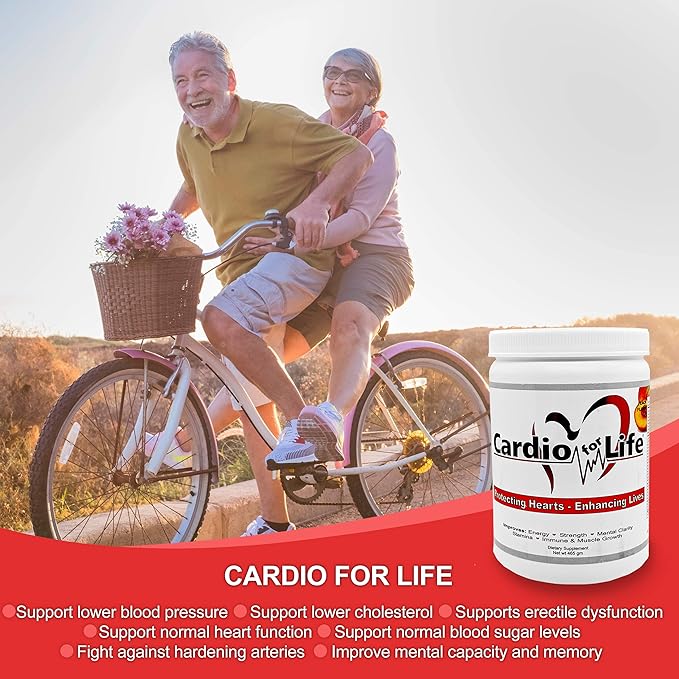 Cardio for Life - L-Arginine Powder 16oz. - Natural Nitric Oxide Supplement - Peach