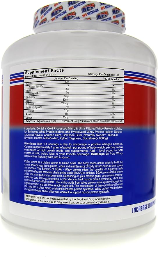 APS Nutrition Isomorph Protein Powder Supplement | Whey Protein Isolate | Ultra- Filtered | 28g Protein |Vanilla Ice Cream, 5 Pound (Pack of 1)