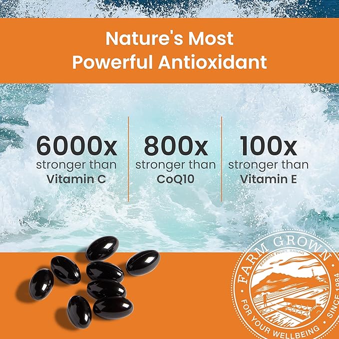 Nutrex Hawaii BioAstin Hawaiian Astaxanthin - 12mg, 25 Softgels - Farm-Direct Premium Antioxidant Supplement to Support Eye, Skin, Joint & Immune System Health - Non-GMO & Gluten-Free