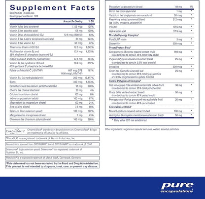 Pure Encapsulations Men's Nutrients - Multivitamin Mineral Supplement to Support Energy, Endurance & Stamina in Men Over 40* - with Vitamin D, Vitamin C & Trace Minerals - 360 Capsules