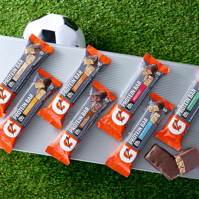Gatorade Whey Protein Bars, Variety Pack, 2.8 oz bars , 18 Count (Pack of 1)