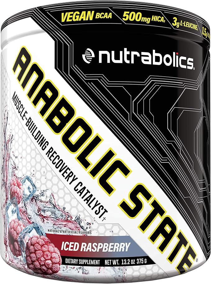 Nutrabolics Dietary Supplement Anabolic State Iced Raspberry 375g (30 Servings)