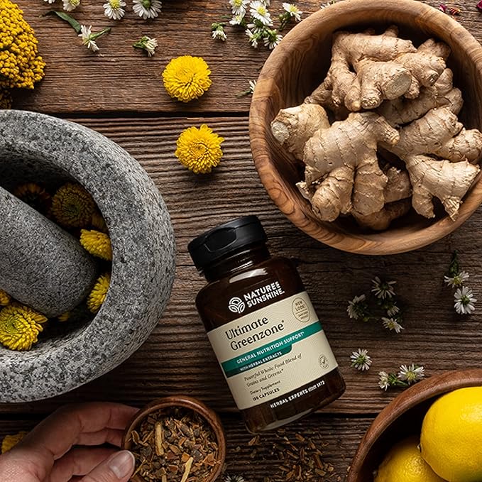 Nature's Sunshine Ultimate Greenzone, 180 Capsules | Supports Immunity, Helps Maintain a Balanced PH Level, and is Full of Nutritional Grains, Herbs, Fruits