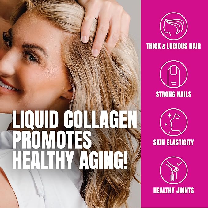 PROSUPPS Amino23 Liquid Collagen Shots, 23g Collagen Protein Promotes Exercise Recovery, Healthy Skin, Hair, Nails & Join Support – Convenient On The Go Bottle, Berry