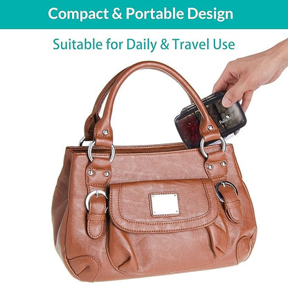 Fullicon Portable Pill Organizer Weekly, Small Travel Pill Case with 7 Compartment, Moistureproof and Airtight Pill Box, Travel Pill Holder for Vitamins/Fish Oils/Supplements