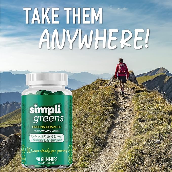 Gummies Supplement Vegan-Friendly Gummy Vitamins Superfood Supplement 90 Count