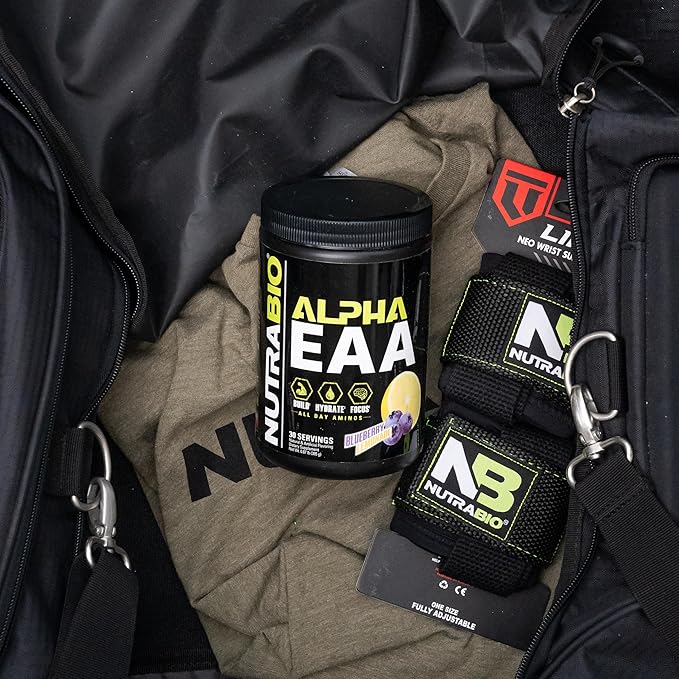 NutraBio Alpha EAA Hydration and Recovery Supplement - Full Spectrum EAA BCAA Matrix with Electrolytes, Nootropics, Coconut Water - Recovery, Energy, Focus, & Hydration Supplement (Blueberry Lemonade)