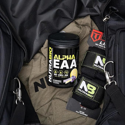 NutraBio Alpha EAA Hydration and Recovery Supplement - Full Spectrum EAA BCAA Matrix with Electrolytes, Nootropics, Coconut Water - Recovery, Energy, Focus, & Hydration Supplement (Blueberry Lemonade)