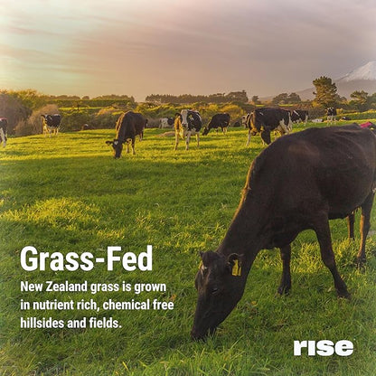 Rise Grass-Fed Whey Protein Powder - Chocolate Almond | 25g Protein No Artificial Flavors, Colors, or Preservatives - Sugar Free, Gluten-Free, Soy Free (2.4 lbs)