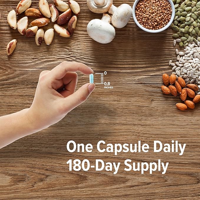 ORZAX Selenium 200mcg Capsules - L-Selenomethionine for Immune System Health & Thyroid Support - Antioxidants Supplement for Women and Men (180 Veg Capsules)