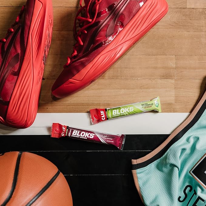 CLIF BLOKS - Mountain Berry Flavor - Energy Chews - Non-GMO - Plant Based - Fast Fuel for Cycling and Running - Quick Carbohydrates and Electrolytes - 2.12 oz. (18 Count)