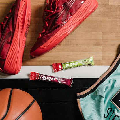 CLIF BLOKS - Mountain Berry Flavor - Energy Chews - Non-GMO - Plant Based - Fast Fuel for Cycling and Running - Quick Carbohydrates and Electrolytes - 2.12 oz. (18 Count)