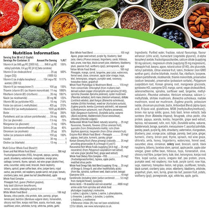 Natures Plus Source of Life Gold Multivitamin Liquid - 8 oz - with Vitamins D3, B12 & K2 - Blood, Bone & Immune Support - Vegetarian & Gluten Free - 8 Servings