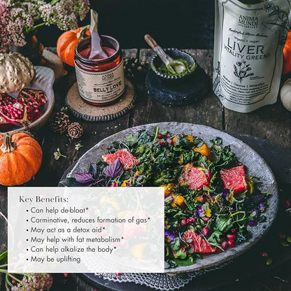 Anima Mundi Belly Love Powder - Supplement for Bloating Relief - Digestive Aid Powder Supplement with Cranberry Juice Extract and Ginger - De-Bloat Powder for Women (4.5oz / 128g)