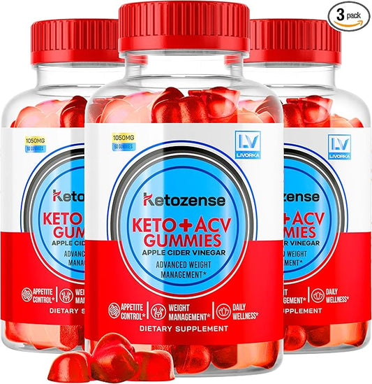 (3 Pack) Ketozense - KetozeneACV Gummies, Ketozense Gummies, KetozenseGummies, Ketozense ACV, Ketozense ACV 180 Gummies for 3 Months
