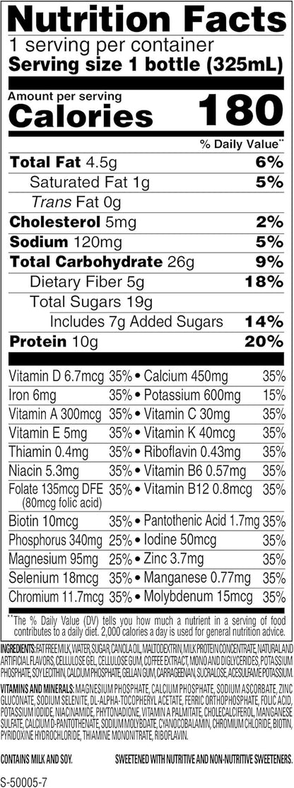 SlimFast Meal Replacement Shake, Original Cappuccino Delight, 10g of Ready to Drink Protein for Weight Loss, 11 Fl. Oz Bottle, 4 Count (Pack of 3) (Packaging May Vary)