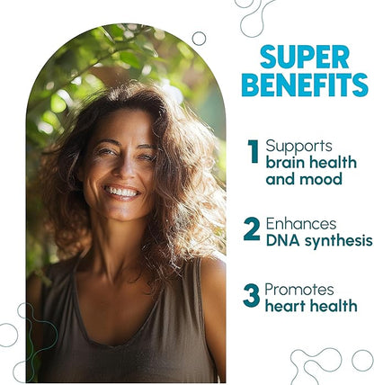 L-Methylfolate 15mg - L Methyl Folate Supplement, 5-MTHF for Folic Acid Deficiency - Max Absorption and Potency - l-methylfolate 15 mg - Methyl folate 15 mg - 120 Vegan Capsules, Non-GMO Gluten Free