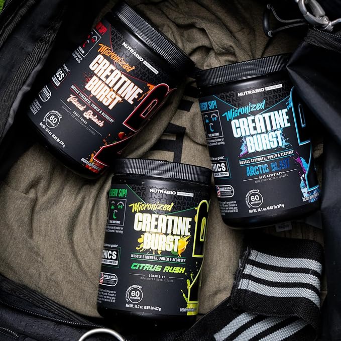 NutraBio Pure Creatine Monohydrate Powder Supplement, Citrus Rush, (300 g) - Supports Bulk Muscle Energy, Recovery, and Strength - HPLC Tested Pure Grade Creatine Powder Supplement for Men and Women