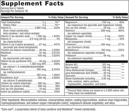 Metagenics Multigenics - Fast-Release Multivitamin & Multimineral Tablet - for Bone Health, Homocysteine Metabolism & Antioxidant Support* - Non-GMO & Gluten Free - 180 Tablets