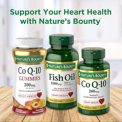 Nature's Bounty Fish Oil, Dietary Supplement, Omega 3, Supports Heart Health, 1200mg, Rapid Release Softgels, 320 Ct